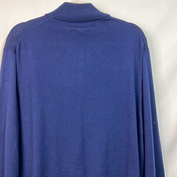 Polo Ralph Lauren Golf Navy Blue Wool MenuButton Pullover sweater NWT size XL - Picture 7 of 12
